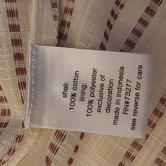 NWT Elizabeth and James Boho Striped Brown and Off-white Peasent Blouse - Picture 9 of 17